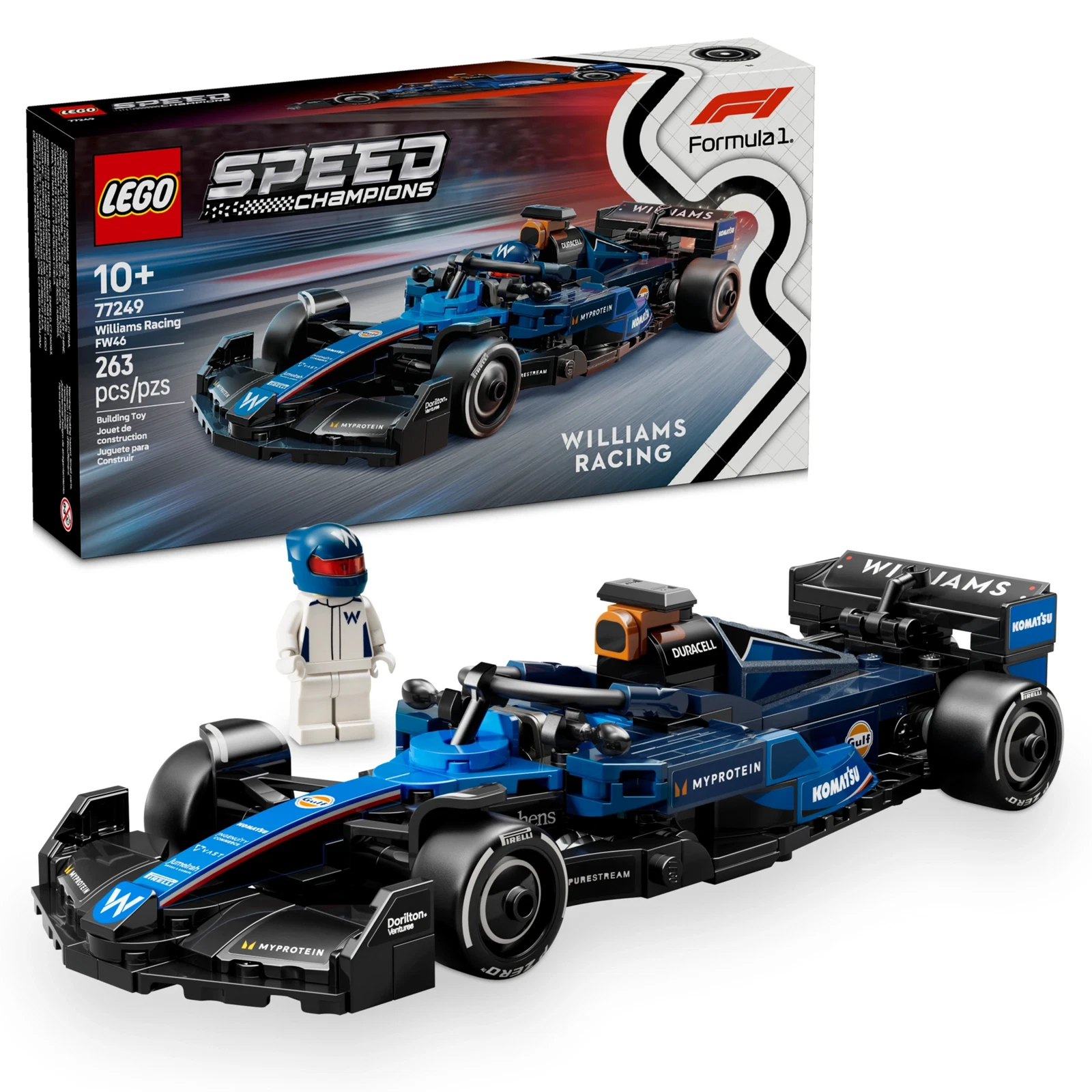 LEGO® Speed Champions Williams Racing FW46 F1 Race Car 77249 (1/3) LEGO® Speed Champions Williams Racing FW46 F1 Race Car 77249 (1/3)