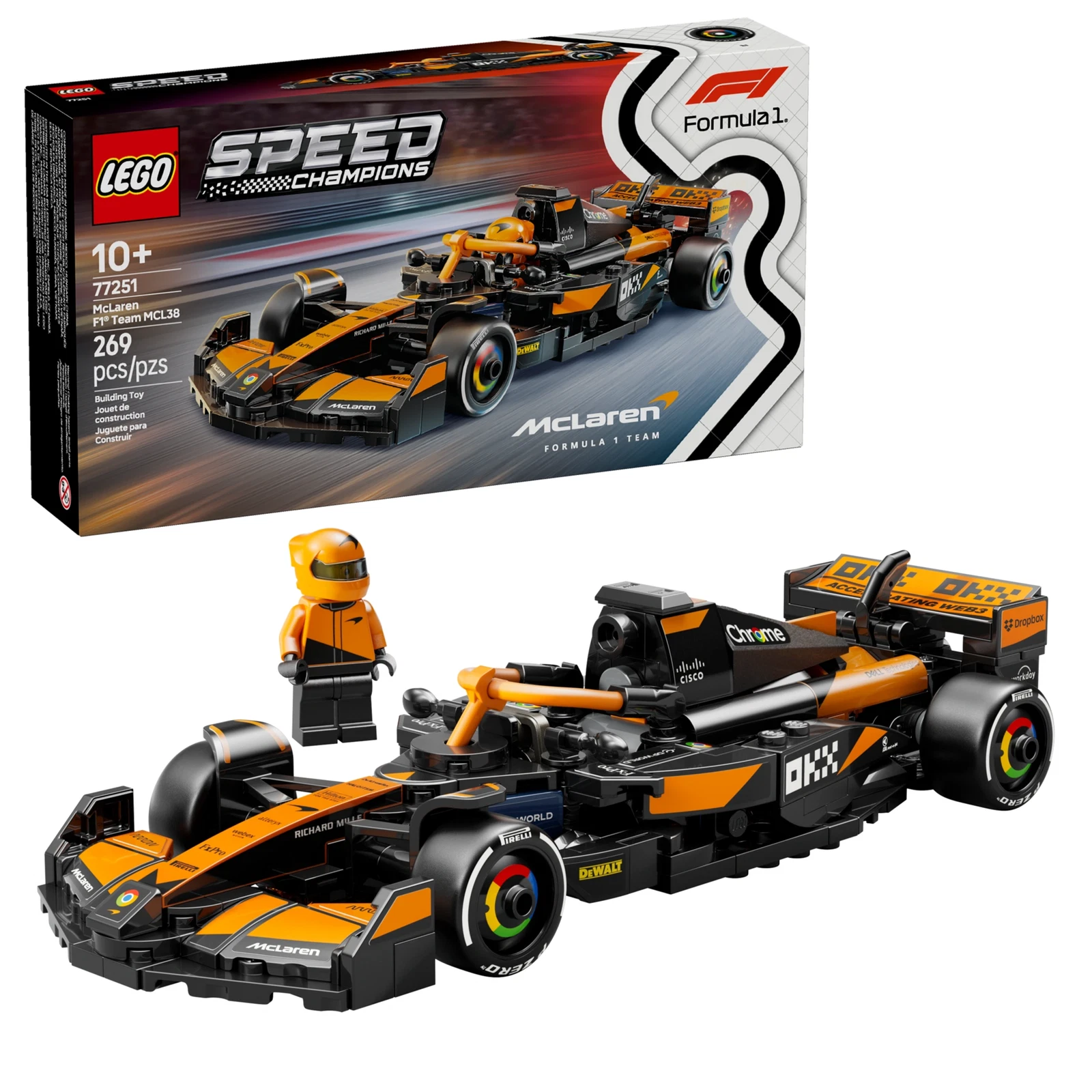 LEGO® Speed Champions Voiture F1 McLaren Team MCL38 77251 (1/3) LEGO® Speed Champions Voiture F1 McLaren Team MCL38 77251 (1/3)