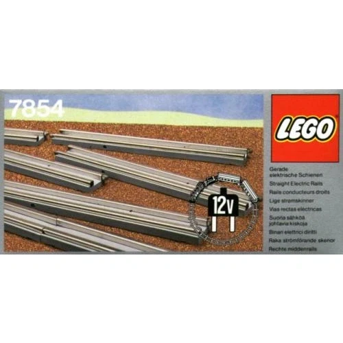 LEGO® Trains 8 Straight Electric Rails Grey 12V 7854 (1/1) LEGO® Trains 8 Straight Electric Rails Grey 12V 7854 (1/1)