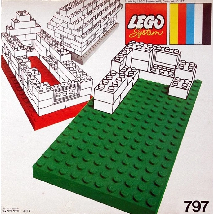 LEGO® Universal Building Set 2 Large Baseplates, Grey/White 797 (1/1) LEGO® Universal Building Set 2 Large Baseplates, Grey/White 797 (1/1)