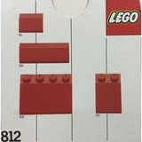 LEGO® Basic Red Roof Bricks, Shallow Pitch 812 (1/1)