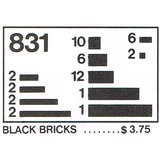 LEGO® Basic Black Bricks Parts Pack 831 (1/1)