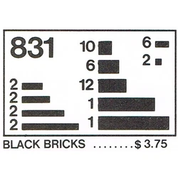 Black Bricks Parts Pack 831
