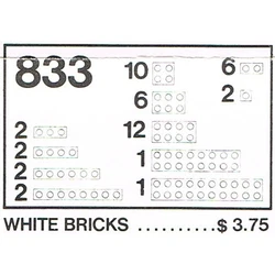 White Bricks Parts Pack 833