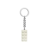 LEGO® Gear 2x4 witte metallic sleutelhanger 854084 (2/2)