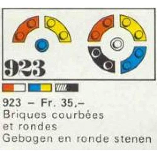 LEGO® System 50 bricks, curved and round 923 (1/1) LEGO® System 50 bricks, curved and round 923 (1/1)