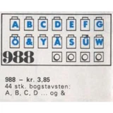 LEGO® System Alphabet Bricks 988 (1/1) LEGO® System Alphabet Bricks 988 (1/1)