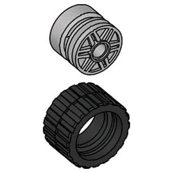 Small Wide Tire & Hub 991331